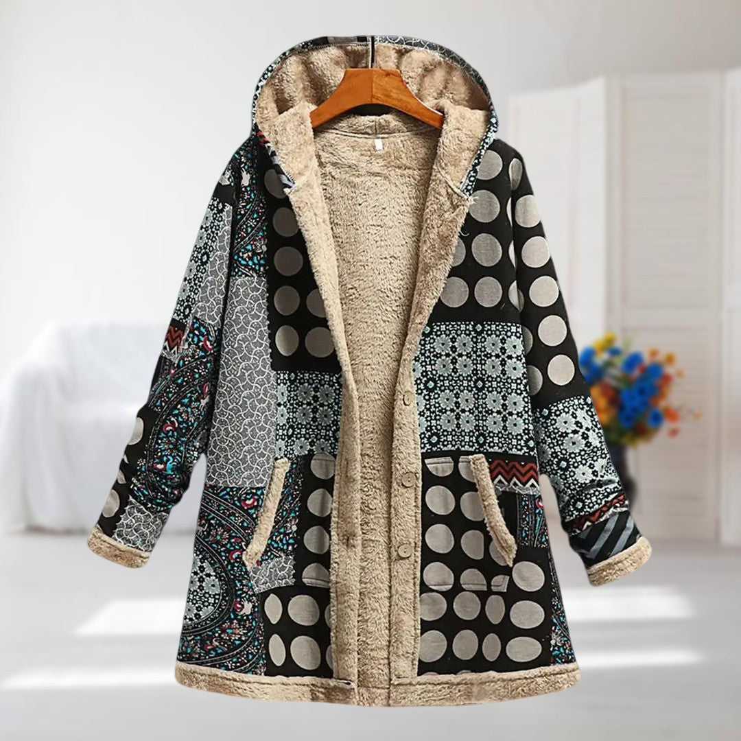 Tavirae™ - Veste chaude doublée polaire avec capuche et imprimé floral