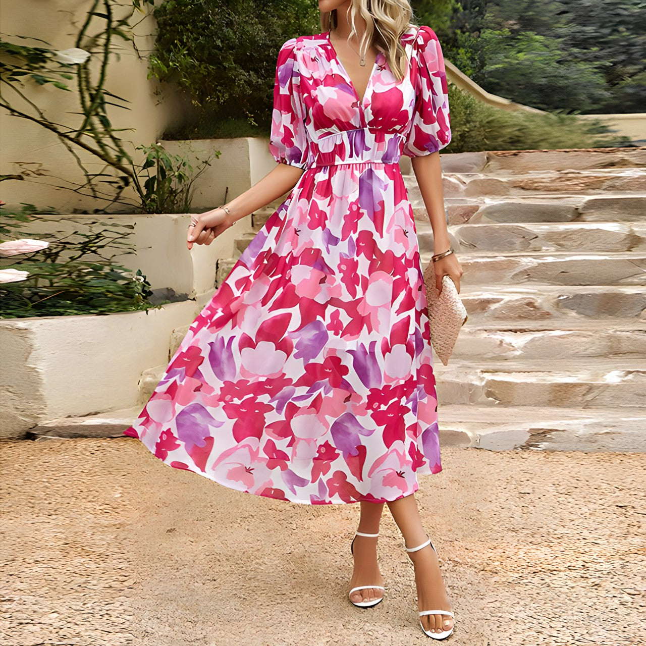 Téa™ - Robe Élégante à Décolleté en V