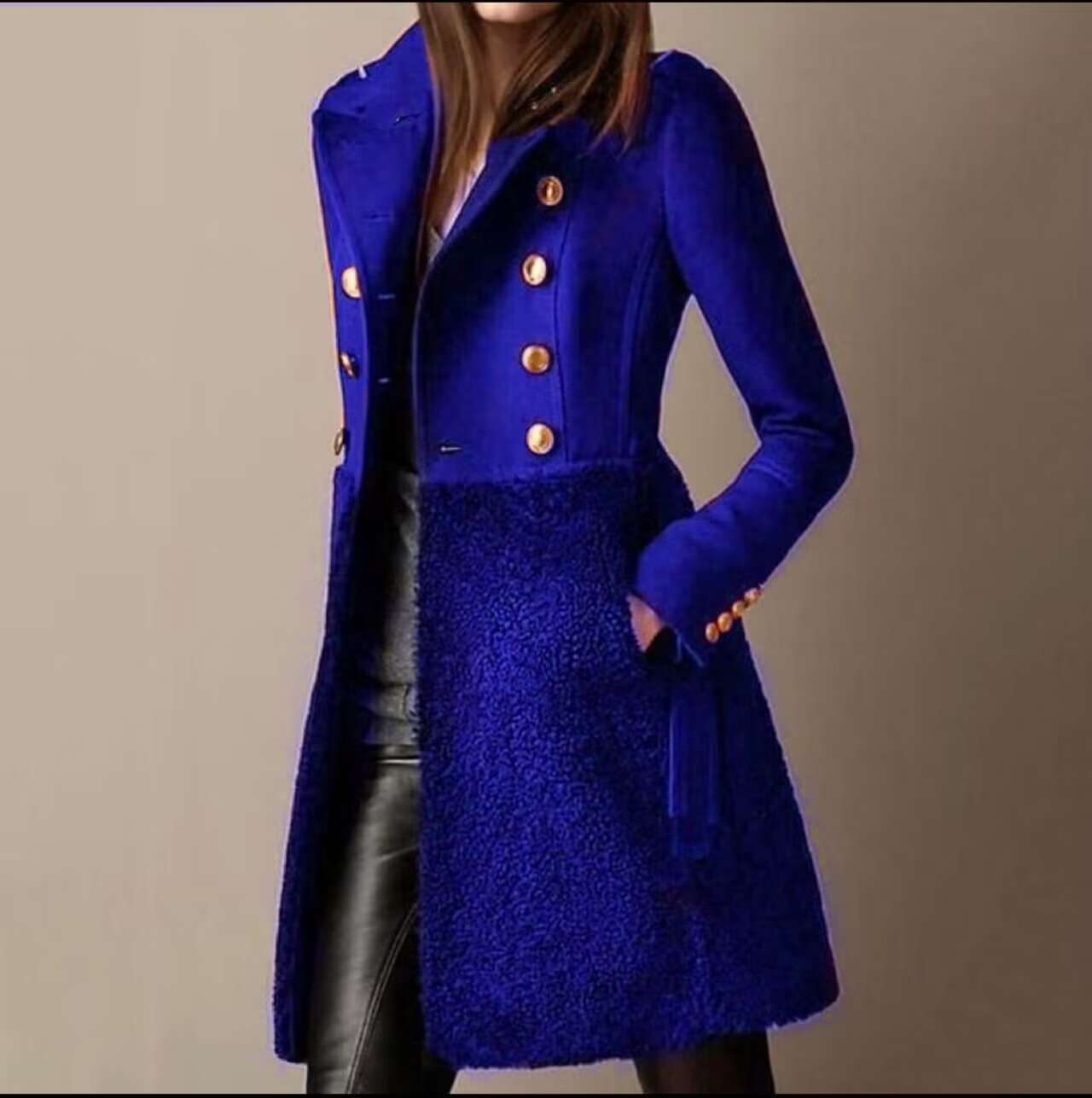 Pavielle - Manteau d’Hiver Élégant à Double Boutonnage avec Poches