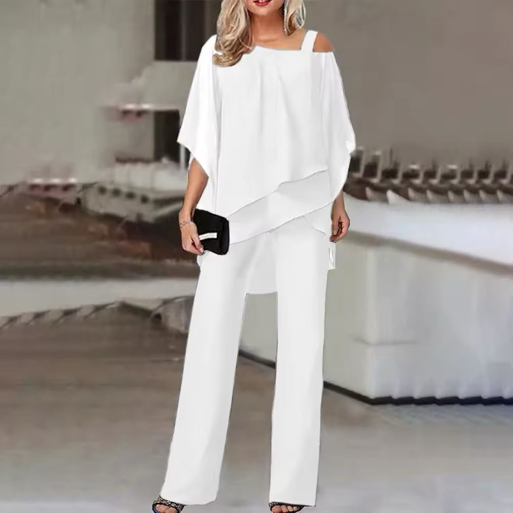 Roselina™ - Ensemble élégant deux pièces avec haut et pantalon