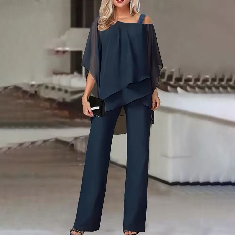 Roselina™ - Ensemble élégant deux pièces avec haut et pantalon