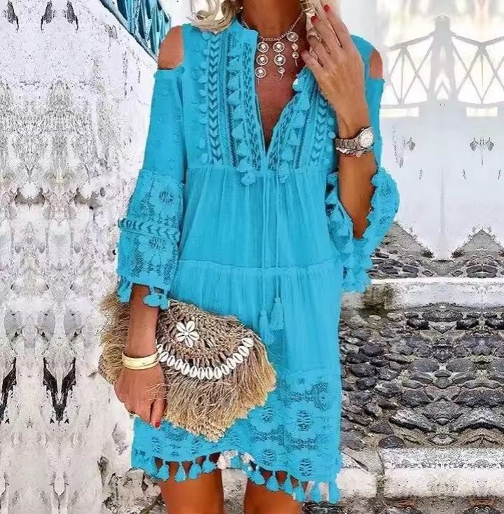 Sorelle™ - Robe Corfou Élégante et Artisanale