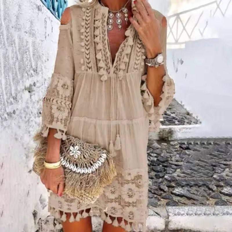 Sorelle™ - Robe Corfou Élégante et Artisanale