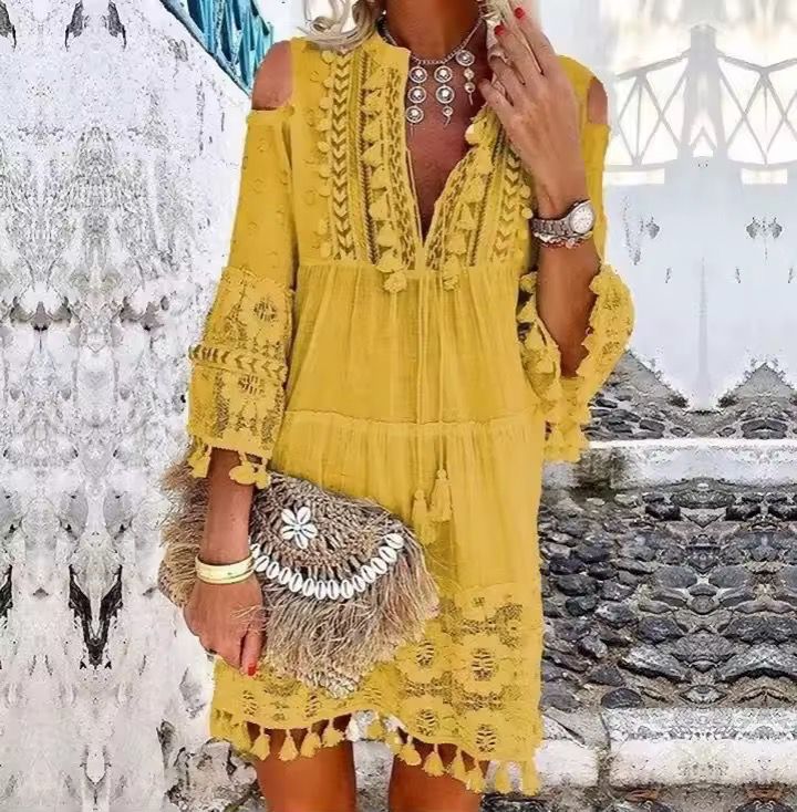 Sorelle™ - Robe Corfou Élégante et Artisanale