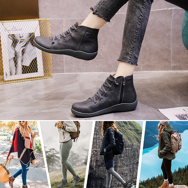 Rosalee™ - Bottes en cuir confortables avec soutien de voûte