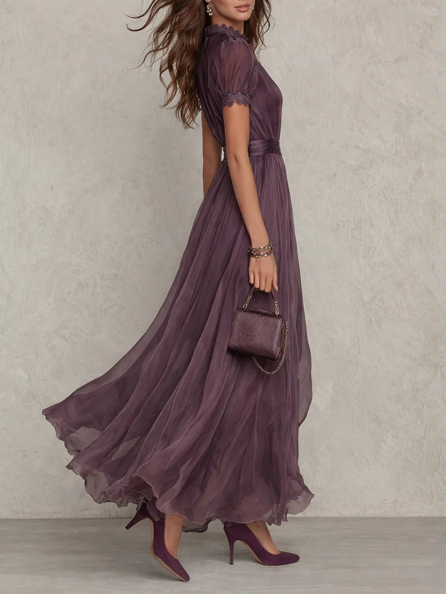 Lunvra™ - Robe Femme Longue Fluide Élégante Style Rétro Pour Soirée