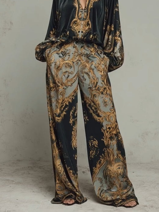Azmira™ - Ensemble Deux Pièces À Imprimé Royal Ornemental