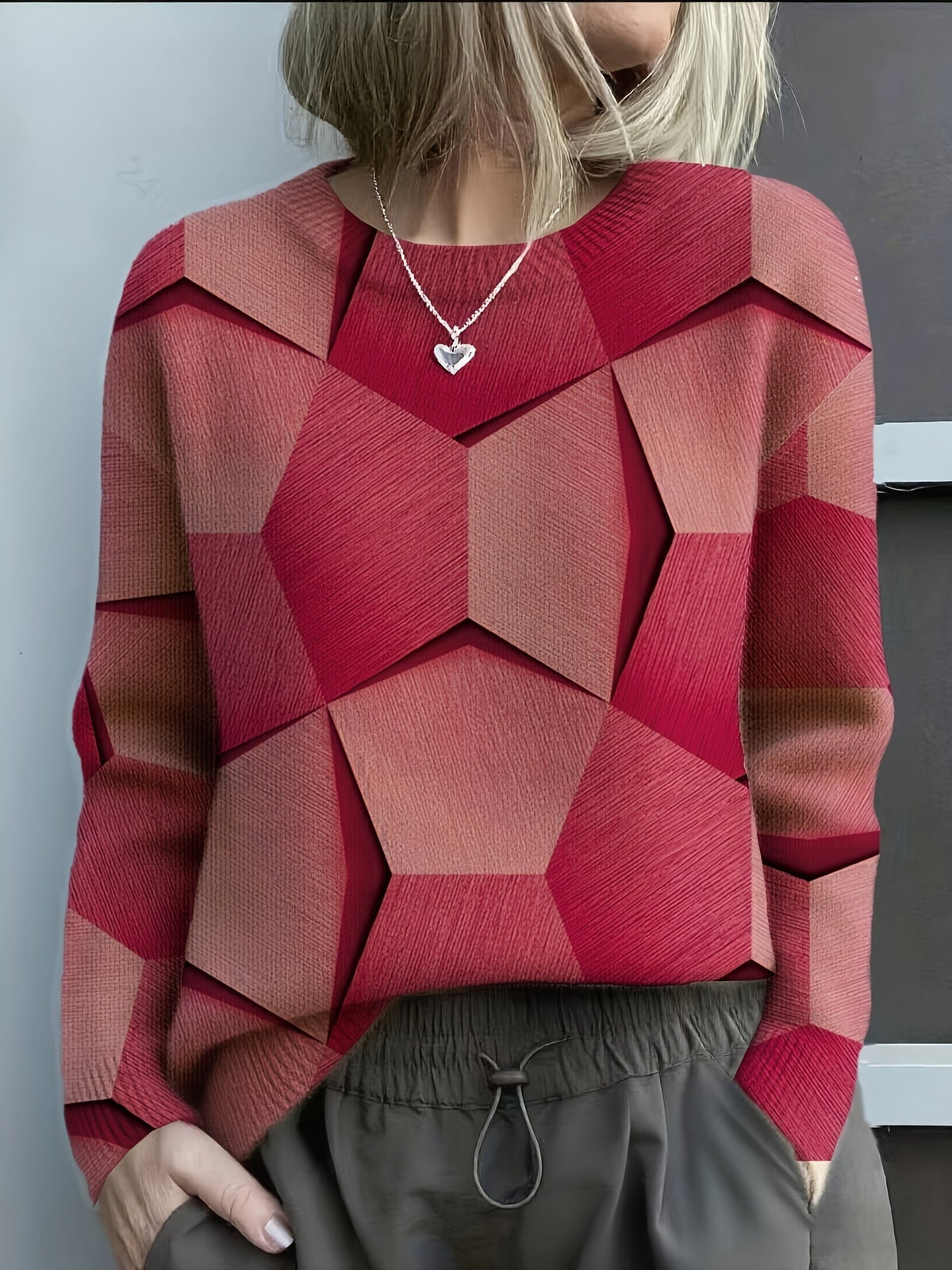 Quelirivra- Pull Géométrique Ton Terre
