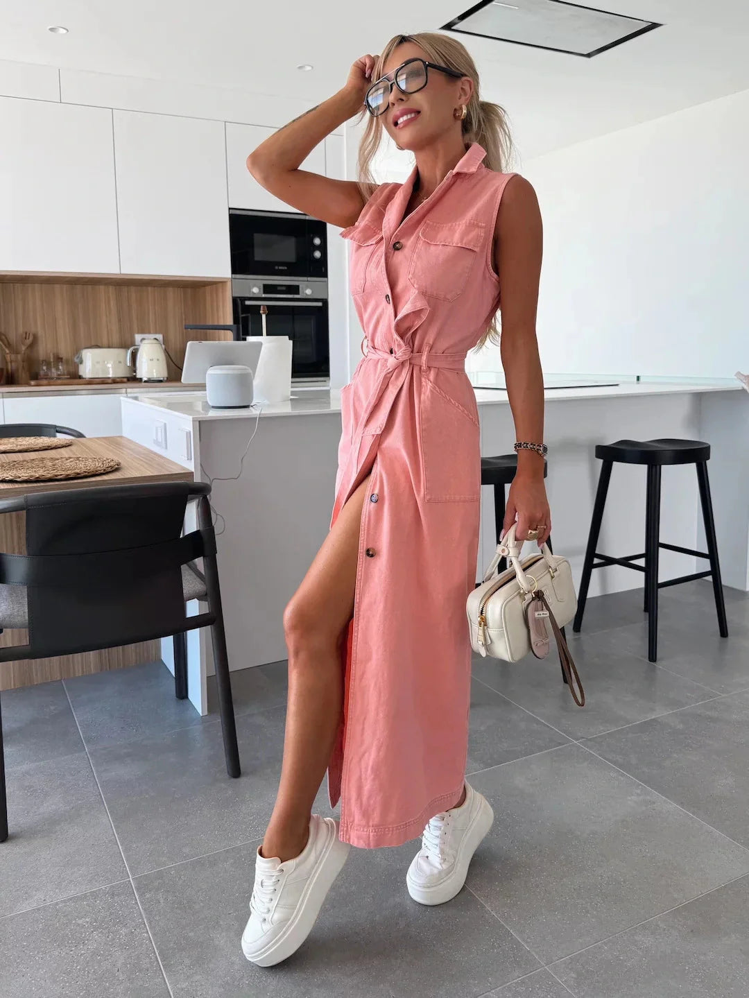 Diane™ - Robe Maxi en Denim