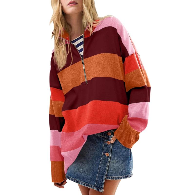 Dorelisse - Pull Oversize à Col Roulé avec Demi-Fermeture Éclair
