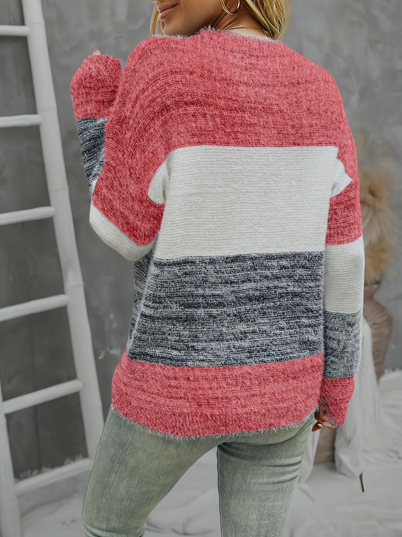 Lorraine™ - Pull-over femme grande taille color block