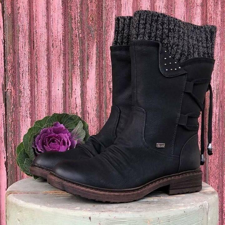 Ovelina™ - Bottines chaudes à lacets pour femmes pour l’hiver