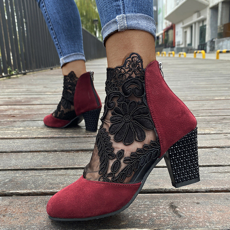 Capucine™ - Bottines Élégantes en Dentelle