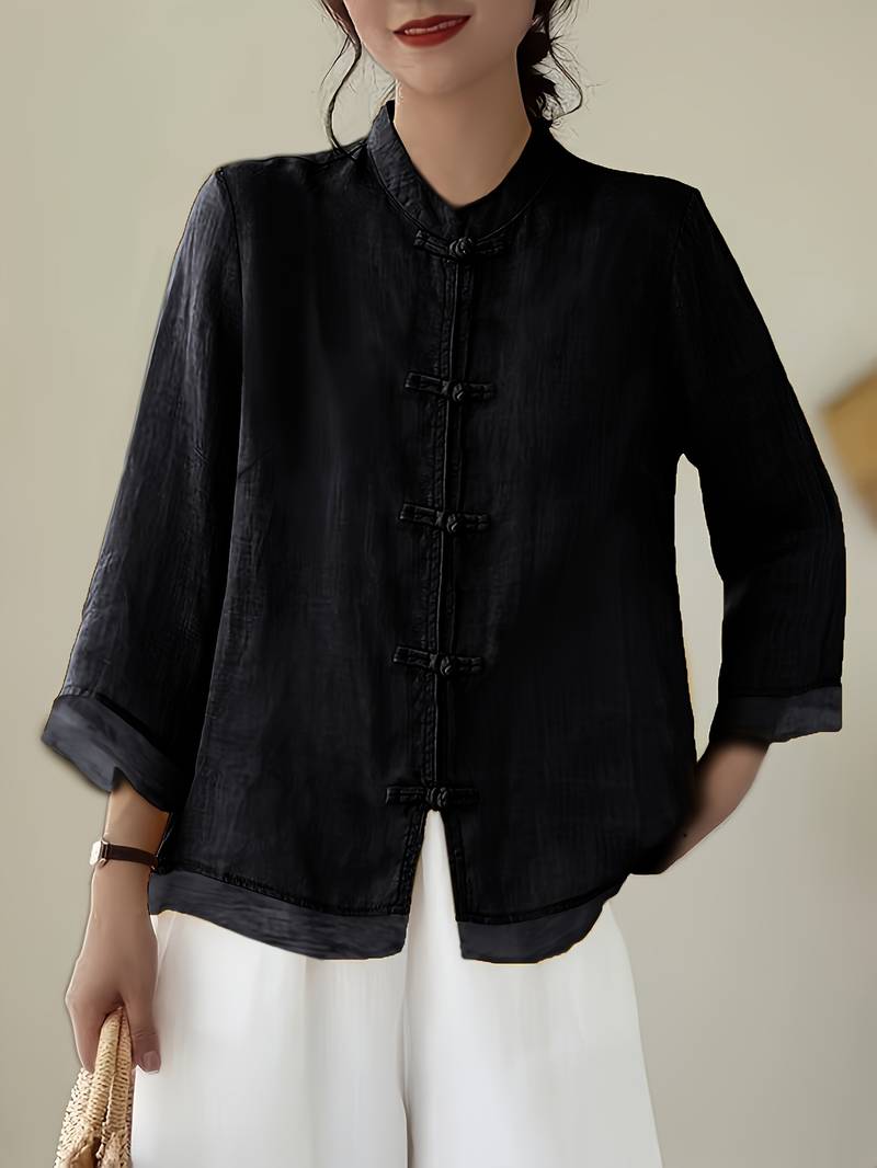 Celmira™ - Chemise Vintage Ample à Fermeture Nouée