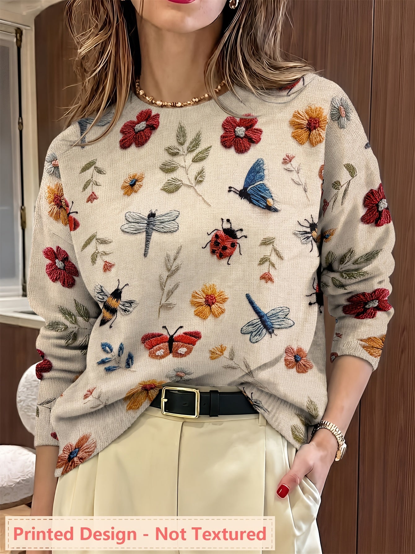 Fiorika™ - Pull Brodé Nature Élégante