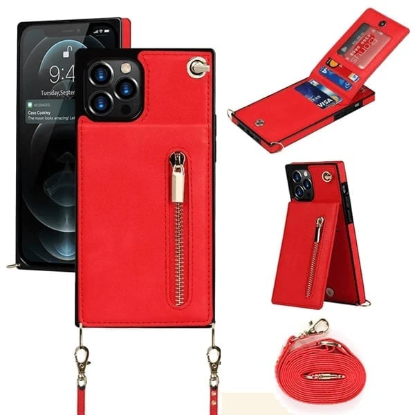 Angélique™ - Coque iPhone avec cordon et porte-cartes