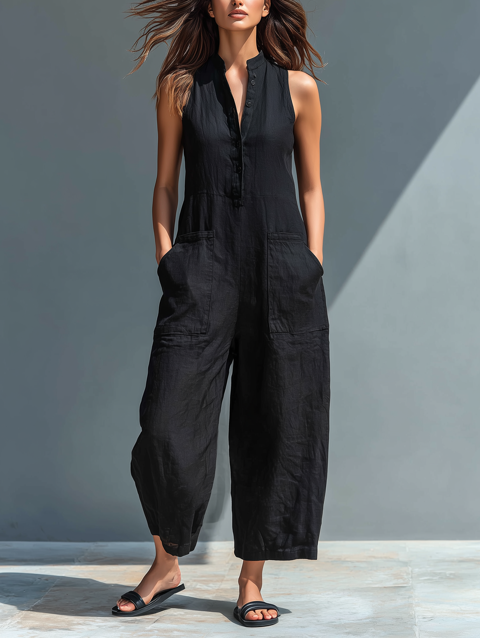 Soraya™ - Combinaison Large Sans Manches pour Femme