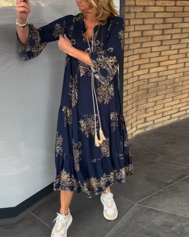Meline™ - Robe Vintage Ample à Col V