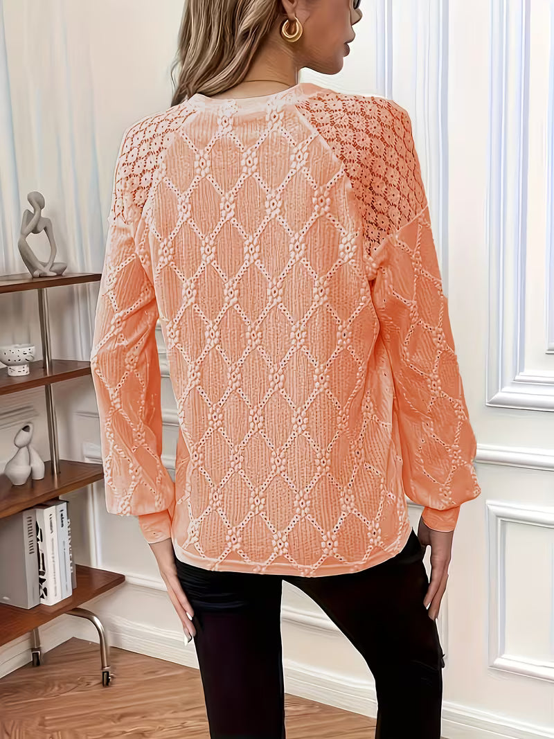 Gisellae™ - Blouse À Motif Et À Manches Longues