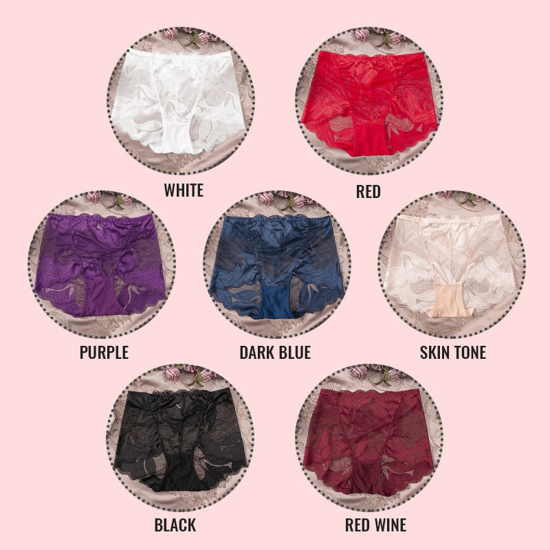 Emina™ - Paquet de sous-vêtements en dentelle de soie faits à la main pour femmes