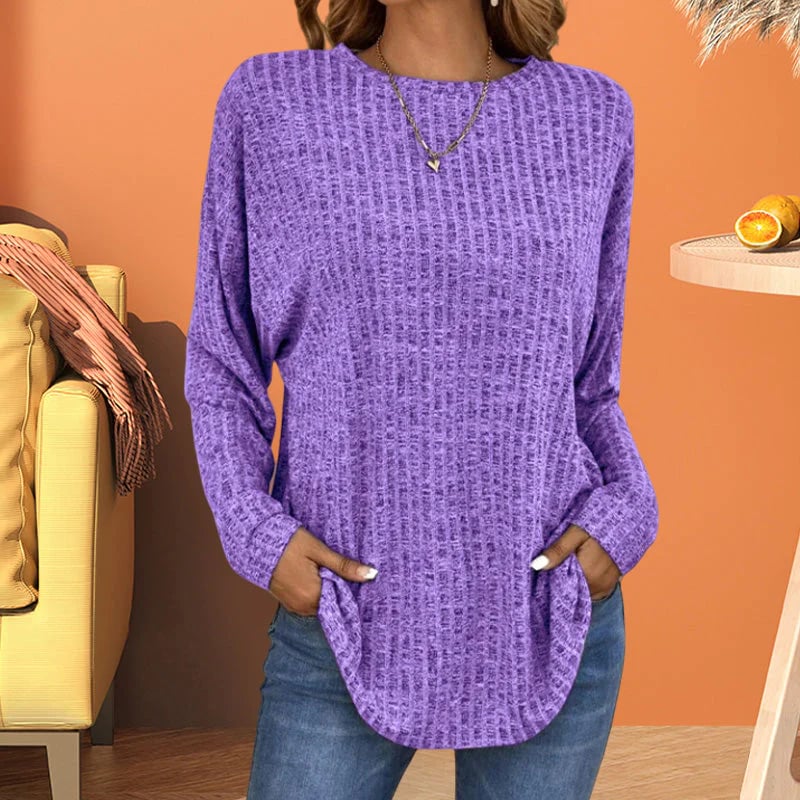 Jolene™ - Pull long à manches longues décontracté pour femme