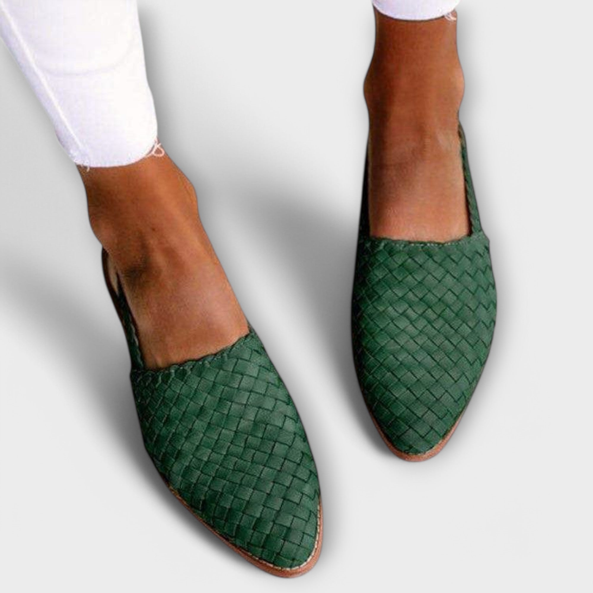 Elsinne - Mocassins femme tressés à talon ouvert