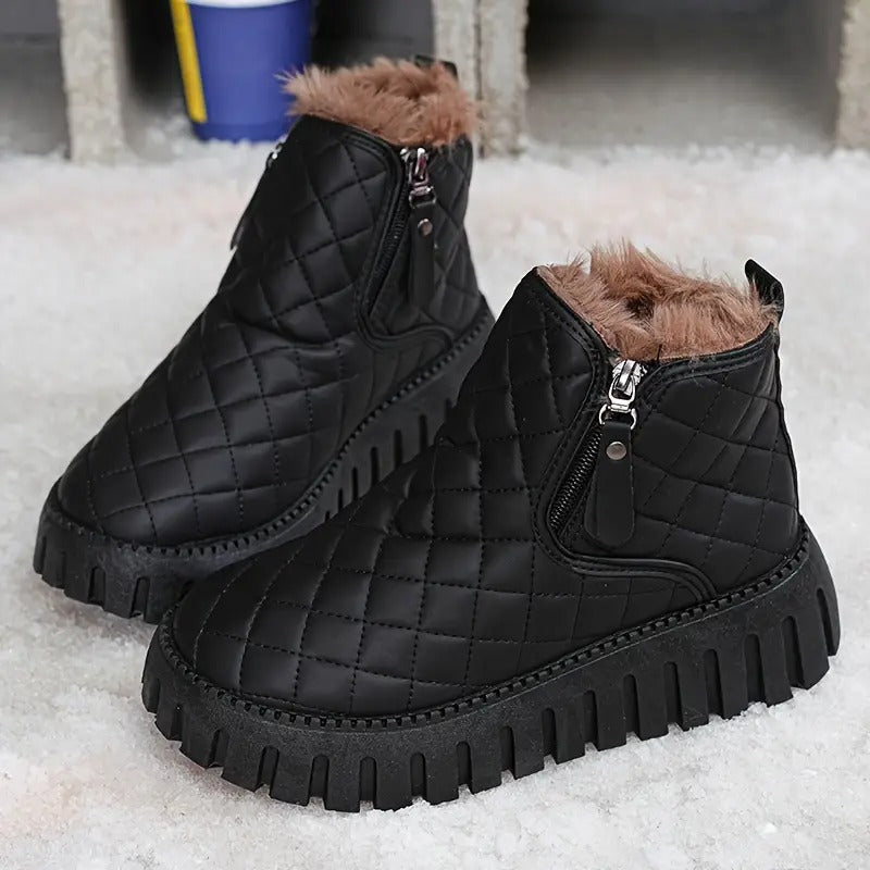 Riviana™ - Bottes d’hiver pour femme en cuir avec soutien orthopédique