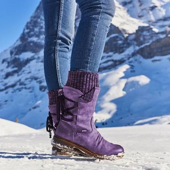 Ovelina™ - Bottines chaudes à lacets pour femmes pour l’hiver
