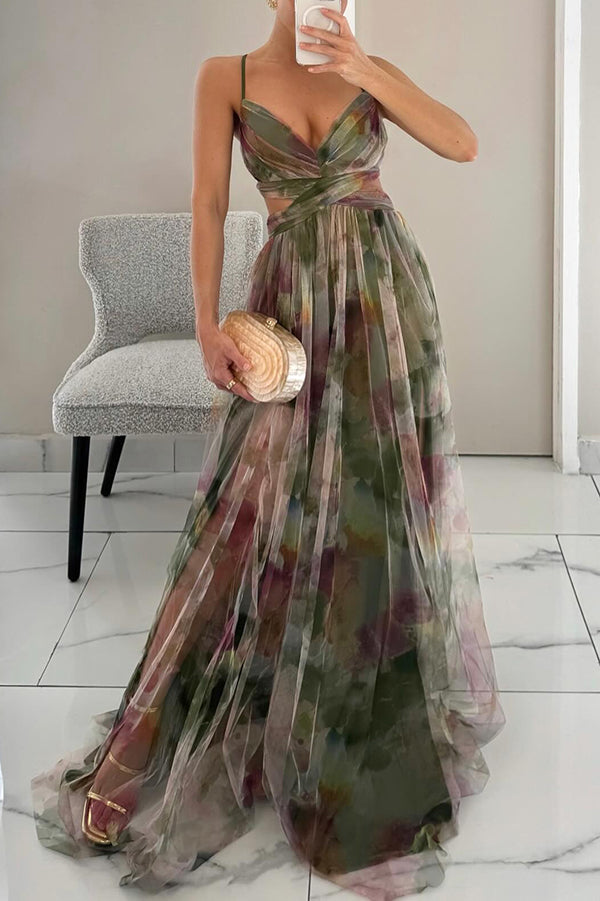 Leora™ - Robe Maxi à Imprimé Floral Enchanteur