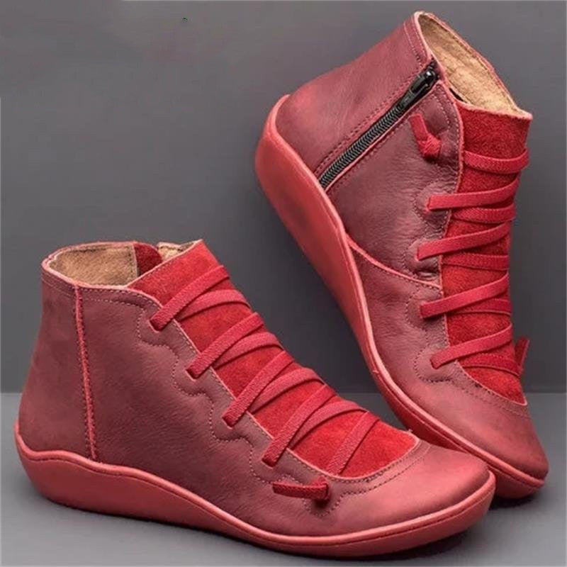 Rosalee™ - Bottes en cuir confortables avec soutien de voûte