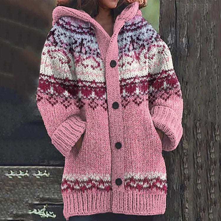 Angeline™ - Manteau chaud en laine tricotée