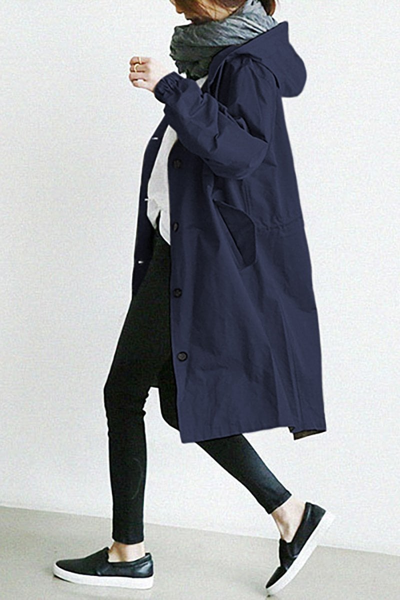 Henriette™ - Cardigan long femme élégant à col et poches