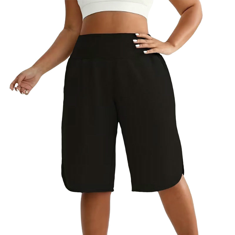 Graciela - Short femme large taille haute longueur genou
