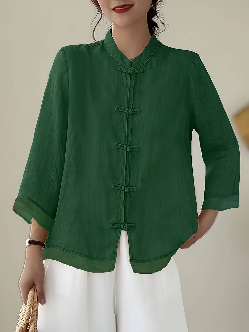 Celmira™ - Chemise Vintage Ample à Fermeture Nouée