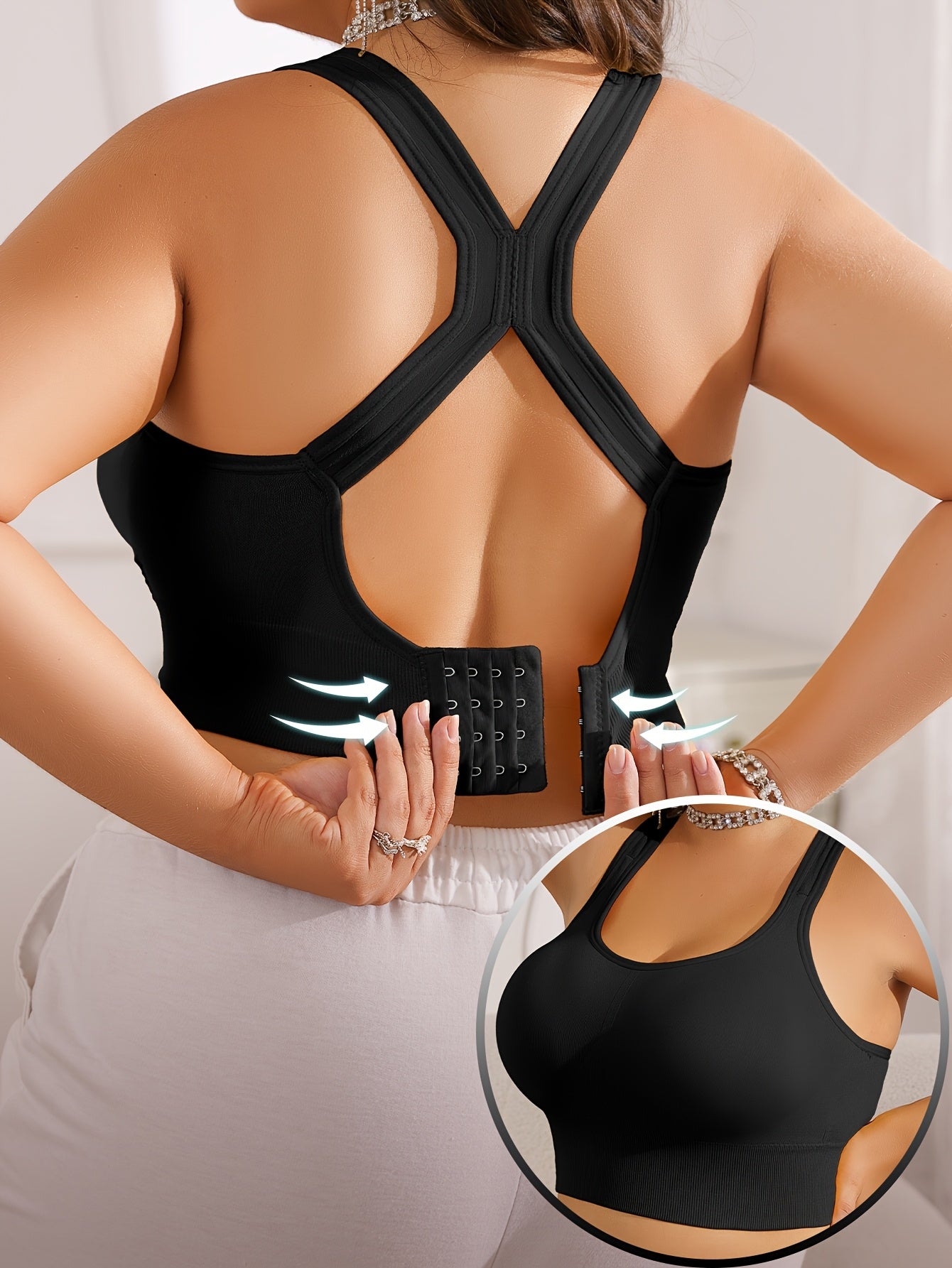Vittoria™ - Brassière Sportive Grande Taille avec Coussinets Amovibles et Bretelles Réglables