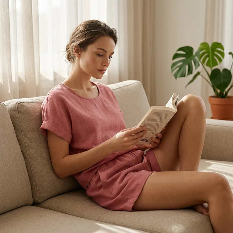 Linnea - Ensemble femme léger avec t-shirt et short