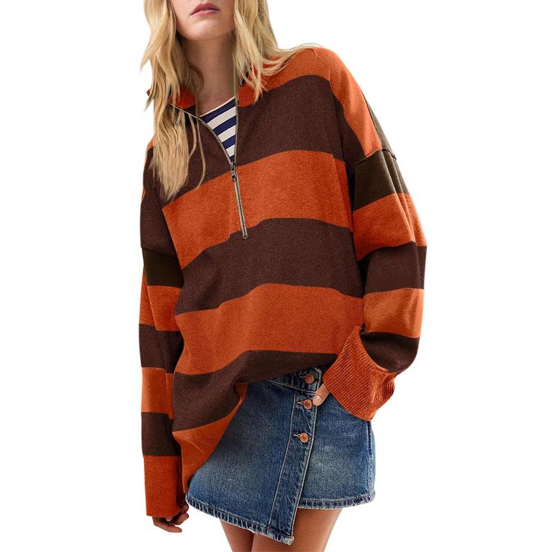 Dorelisse - Pull Oversize à Col Roulé avec Demi-Fermeture Éclair