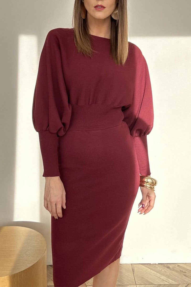 Norelle™ - Robe patchwork femme à manches longues et col rond
