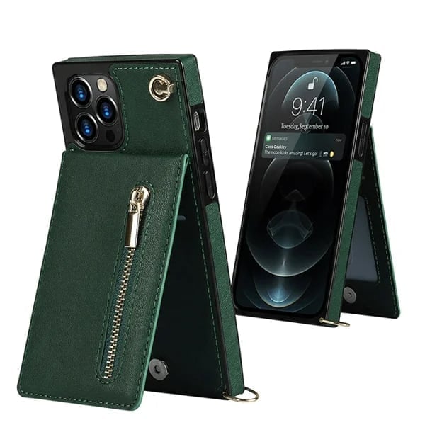 Angélique™ - Coque iPhone avec cordon et porte-cartes