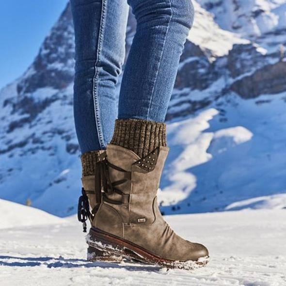 Ovelina™ - Bottines chaudes à lacets pour femmes pour l’hiver