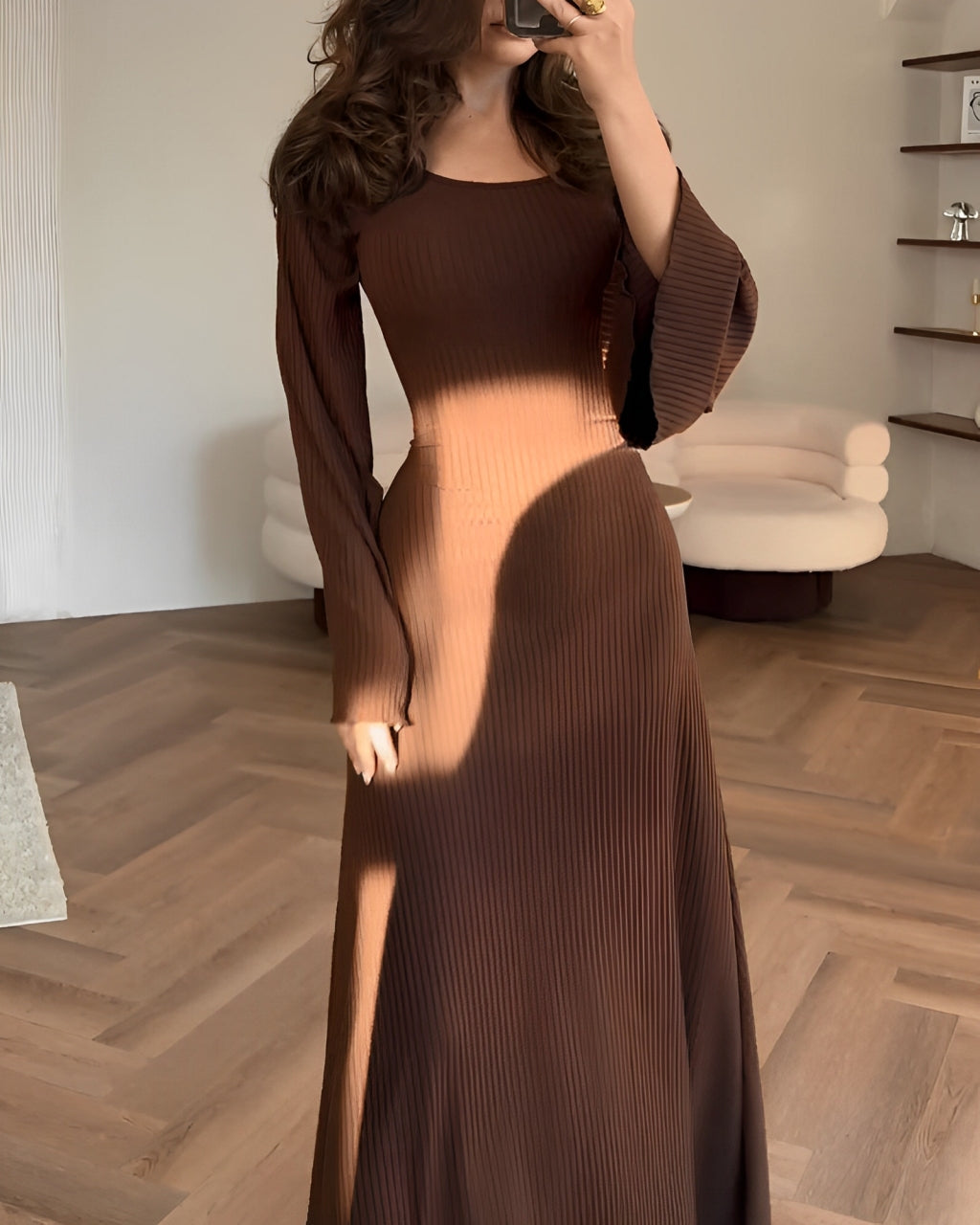 Sandrine™ - Robe Maxi Élégante en Maille