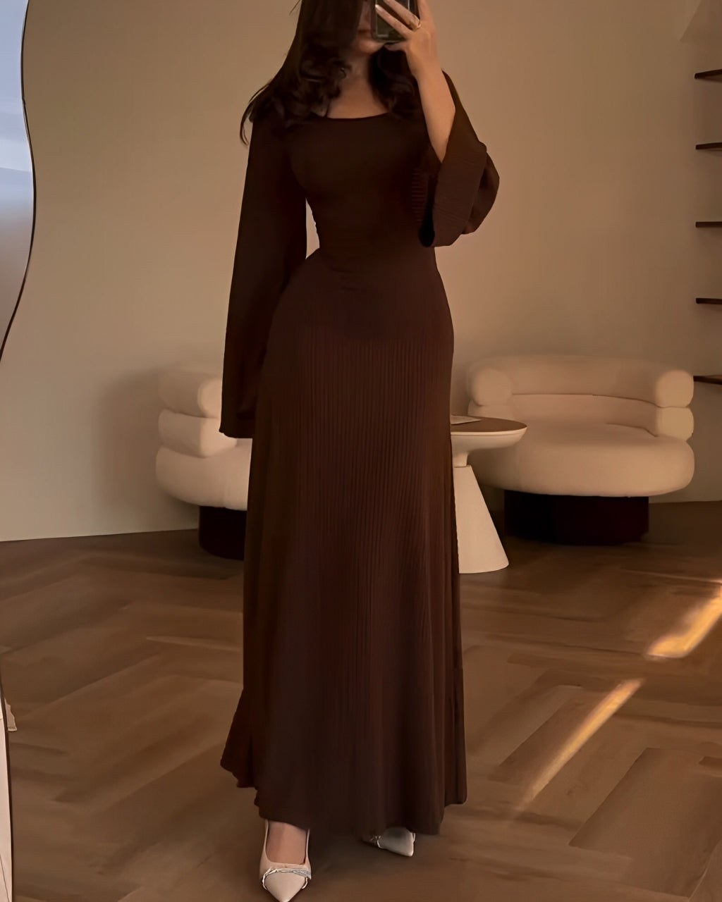 Sandrine™ - Robe Maxi Élégante en Maille