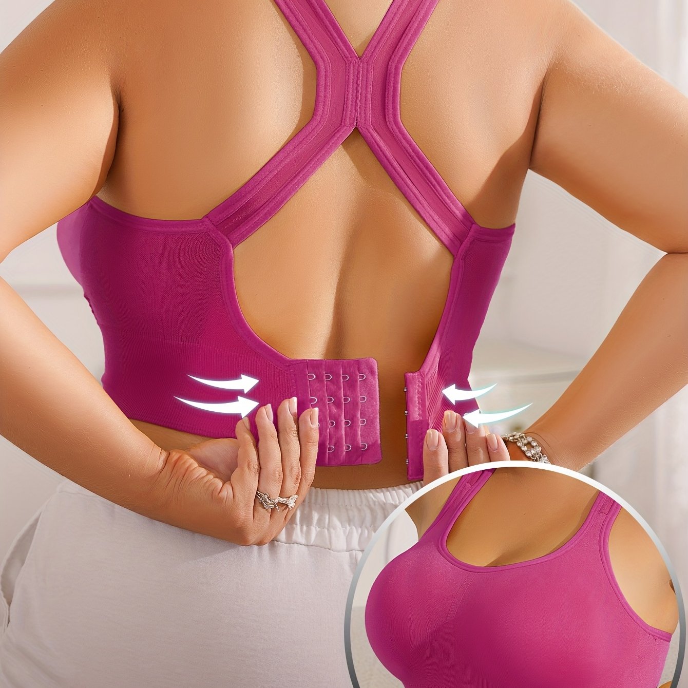 Vittoria™ - Brassière Sportive Grande Taille avec Coussinets Amovibles et Bretelles Réglables