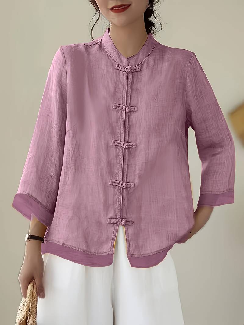 Celmira™ - Chemise Vintage Ample à Fermeture Nouée
