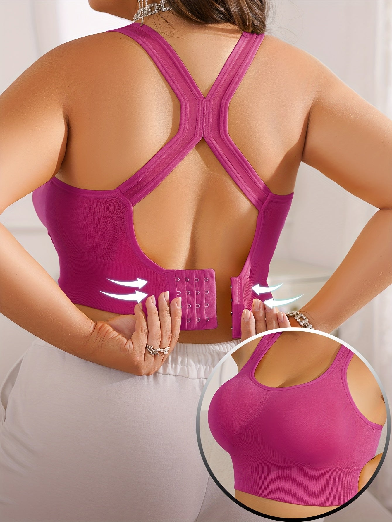 Vittoria™ - Brassière Sportive Grande Taille avec Coussinets Amovibles et Bretelles Réglables