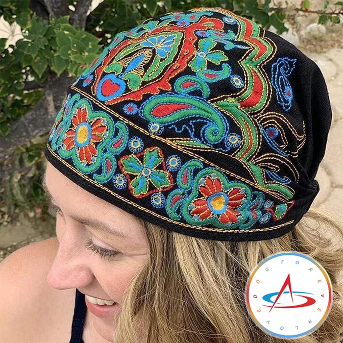Ravelle™ - Bandanas Et Casquettes Brodés À La Main Aux Motifs Colorés