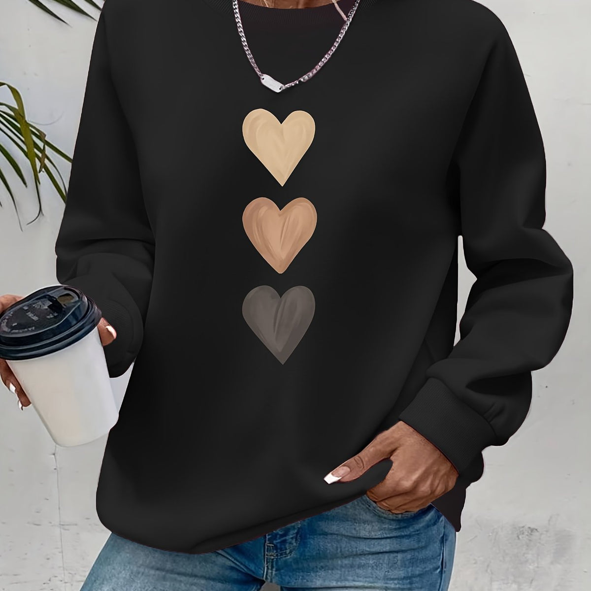Belviera - Pull Doux à Motif Cœur