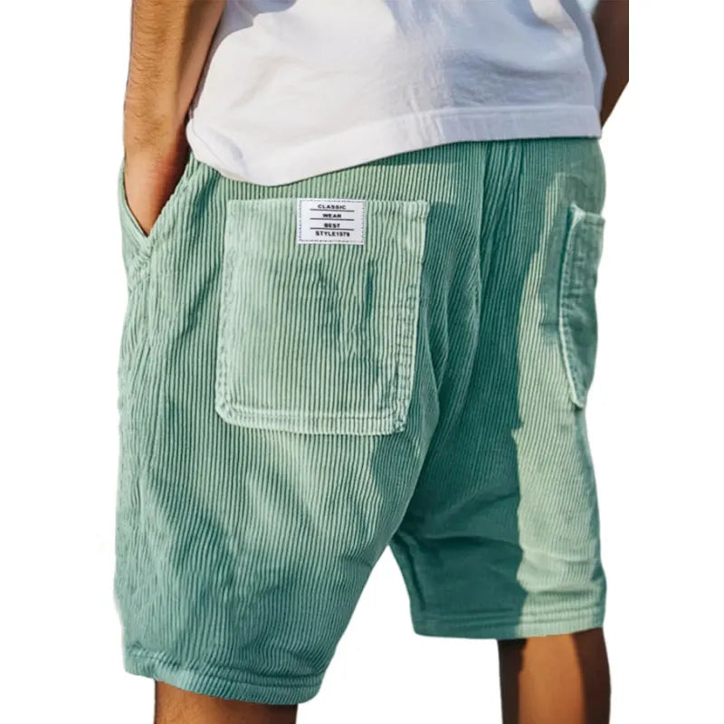 Gideon™ - Short homme velours côtelé poches taille élastique casual