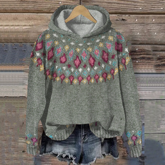 Beliriane - Hoodie Douillet Motifs Nordiques