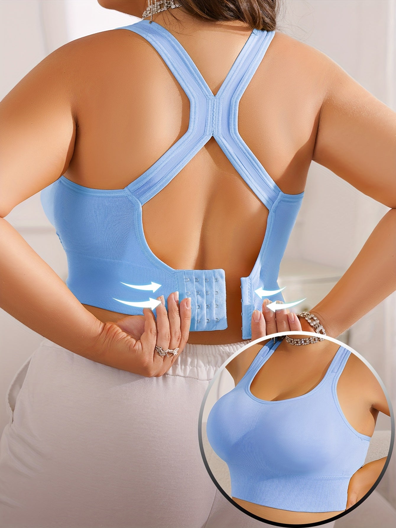 Vittoria™ - Brassière Sportive Grande Taille avec Coussinets Amovibles et Bretelles Réglables